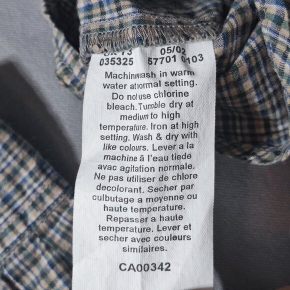 Levi Strauss button down shirt men's size XL blue grey white plaid - Picture 8 of 13